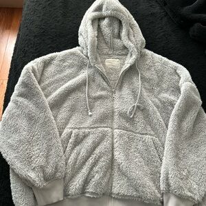 Aeropostale Gray Fleece Hoodie Jacket